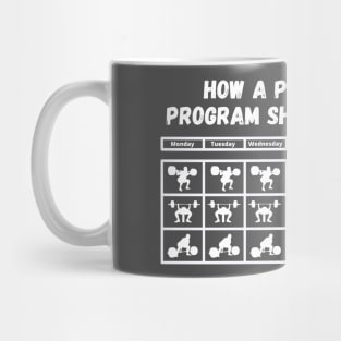 Powerlifting Program White Mug